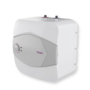 Chauffe-eau compact TESY de 30L installé sous un évier de cuisine en Tunisie, distribué par ELEDIS