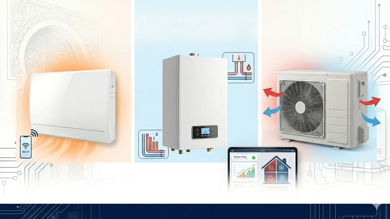 Guide comparatif solutions chauffage électrique en Tunisie 2026 – radiateurs TESY, chaudières et pompes à chaleur KOSPEL par ELEDIS